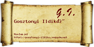 Gosztonyi Ildikó névjegykártya